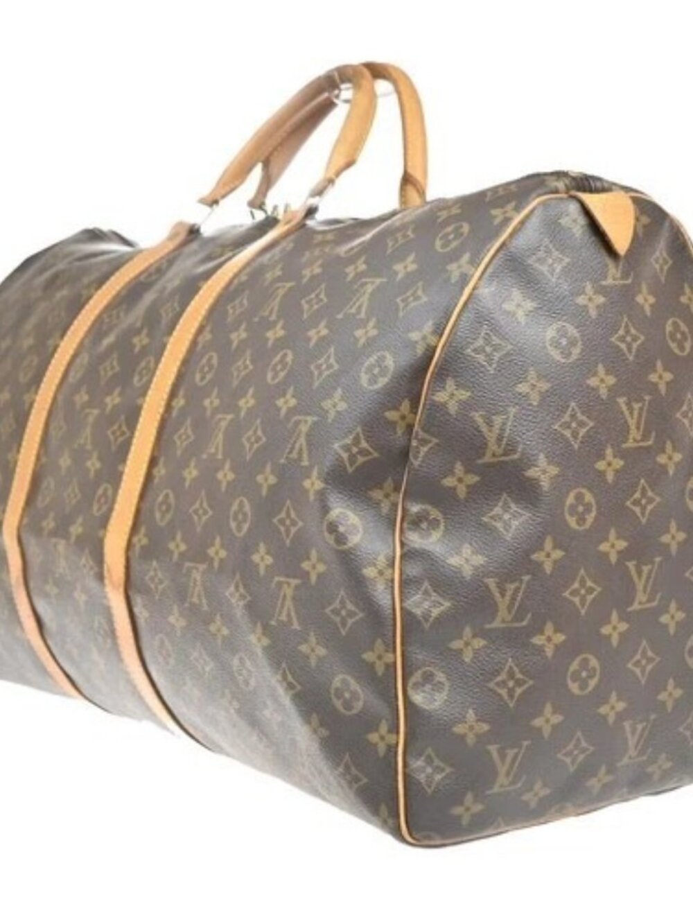 LOUIS VUITTON Keepall 60 Travel Hand Bag Monogram Leather Brown M41422 74YH945 - Picture 3 of 16